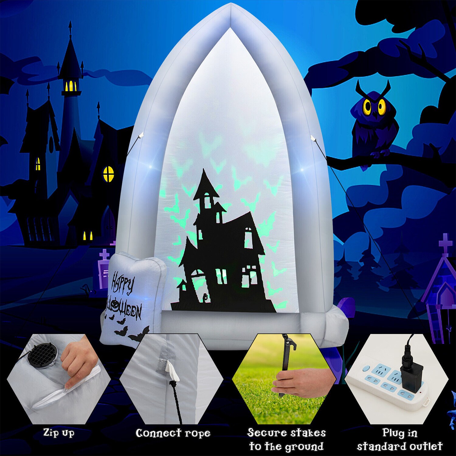 WELLFOR TX-HGY-10008US Outdoor-Halloween-Decor - View #3