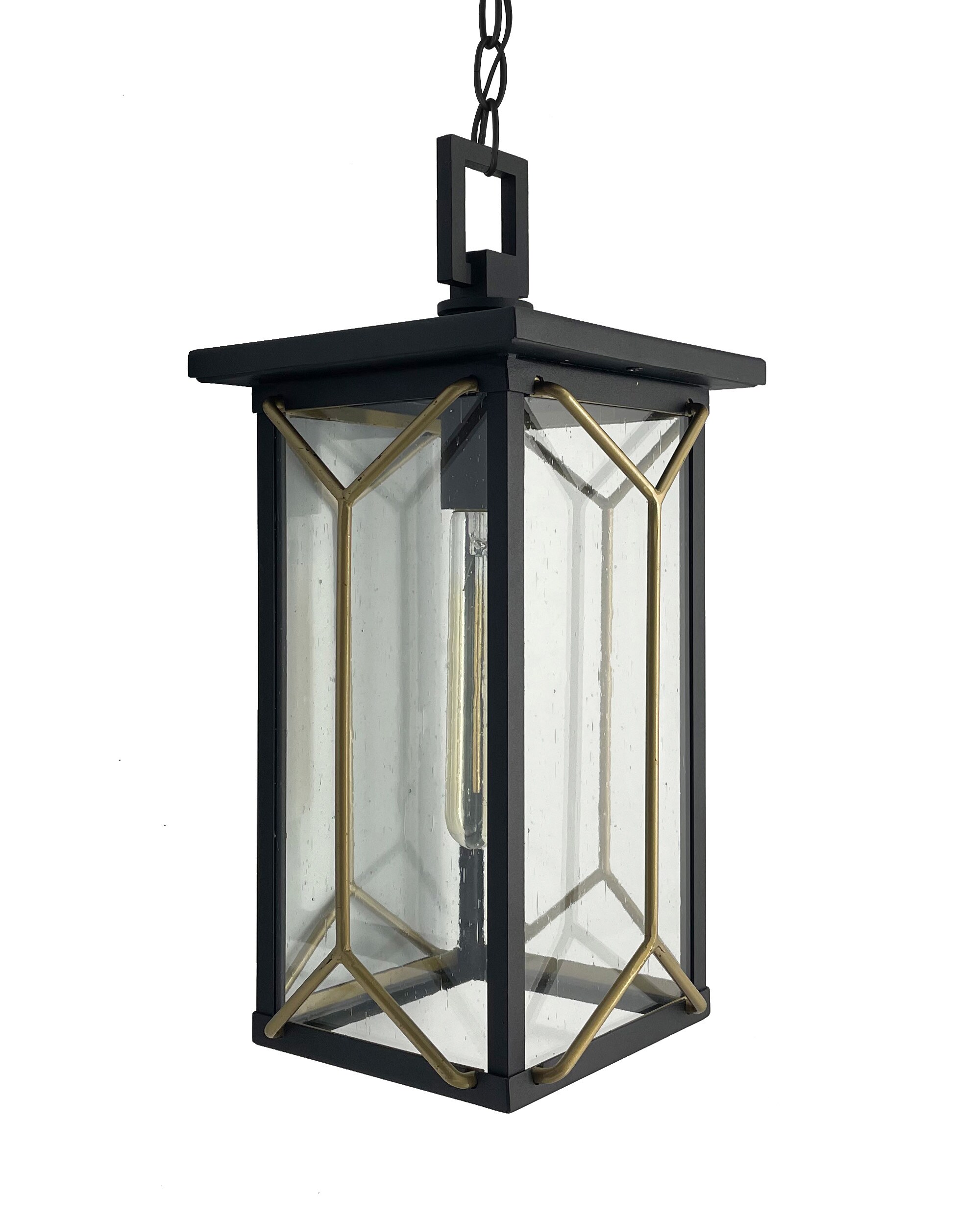 The Great Outdoors 72804-727 Hillside Manor 1-Light 16.5-in H Sand Black and Honey Gold Outdoor Wall Light