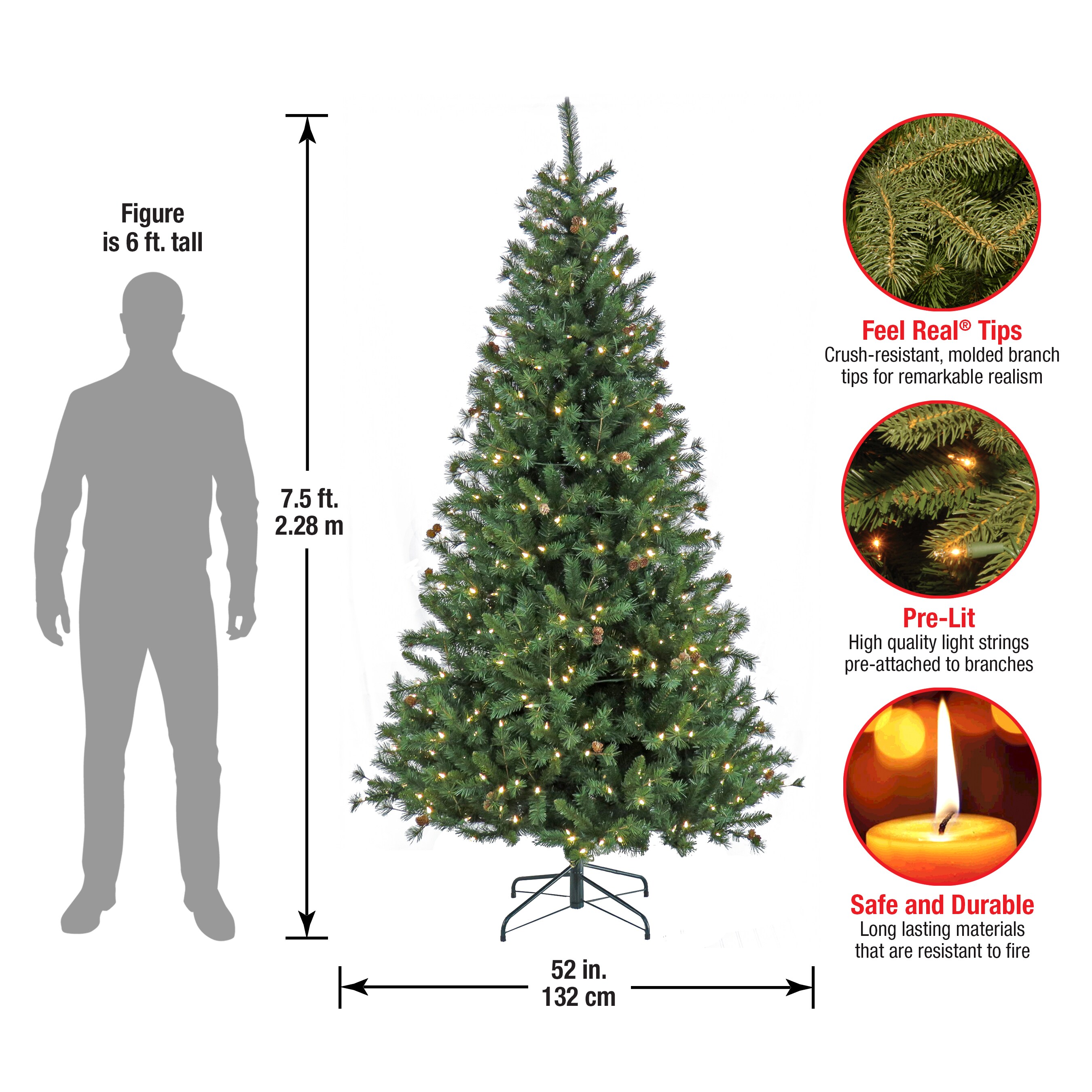 National Tree Company PEES64-300L-75 Artificial-Christmas-Trees - View #5