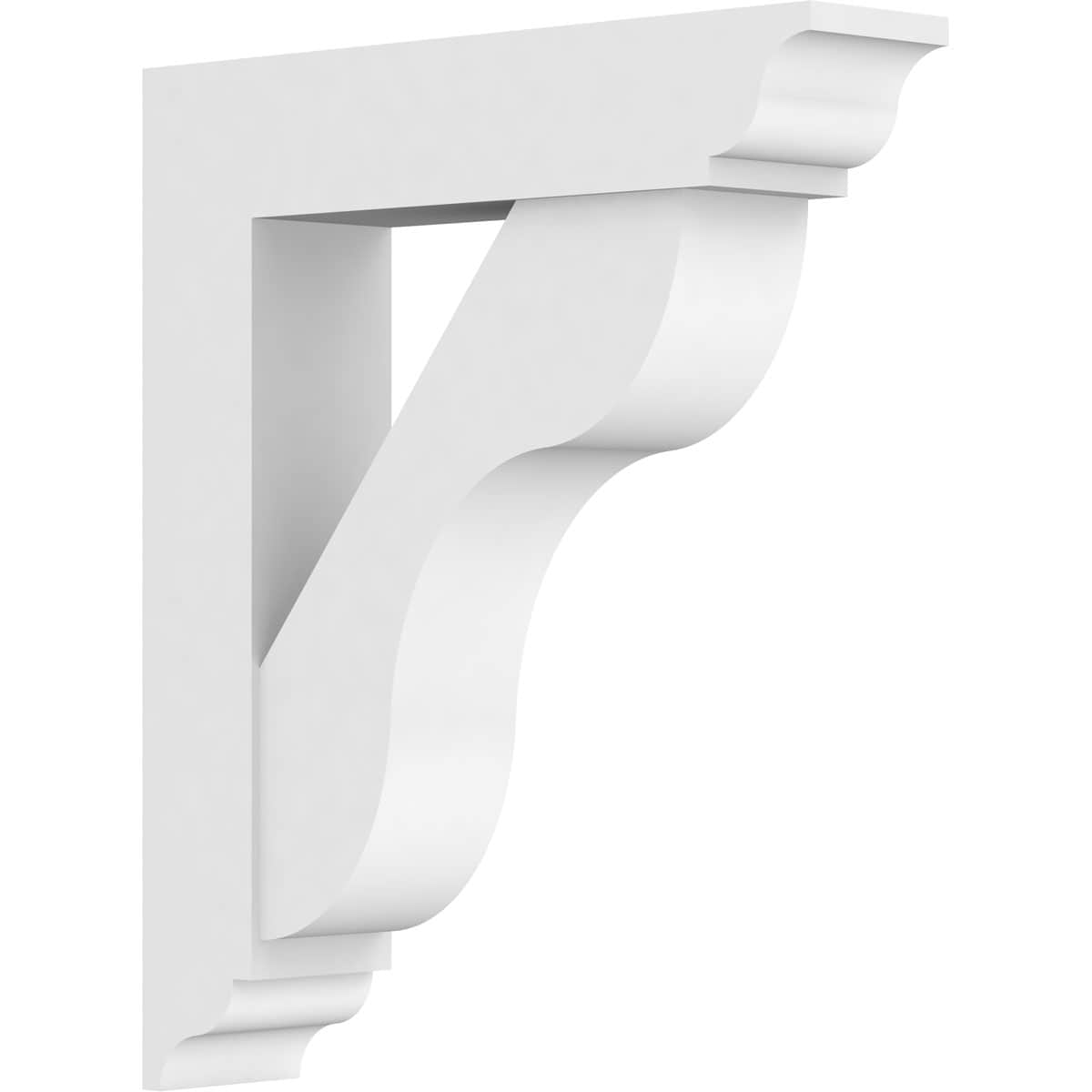 Ekena Millwork BKTP05X20X26CAR01 Standard Carmel 5-in x 20-in x 26-in White PVC Standard Bracket