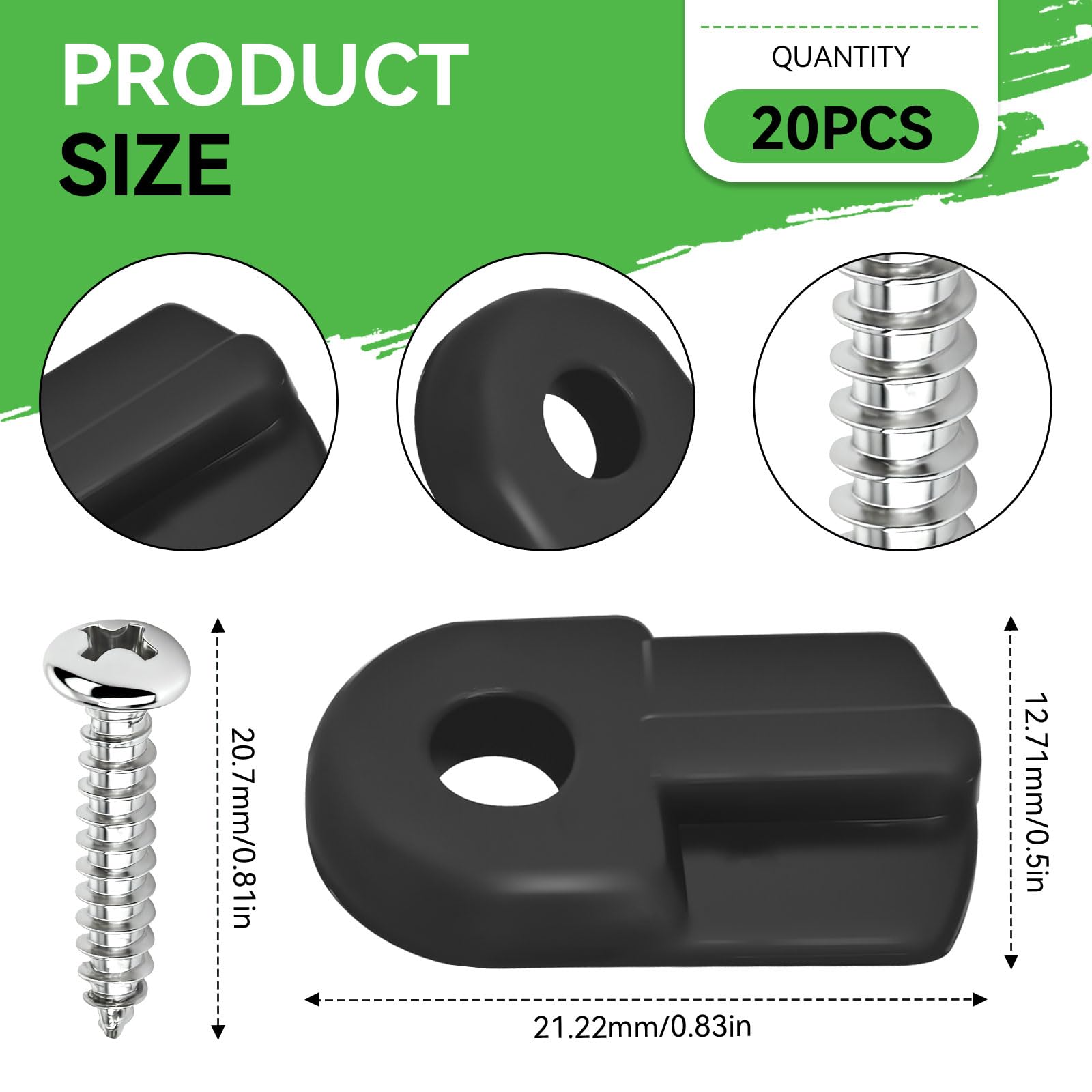 LILILIAN FMY 20 Pack Window Screen Clips with Screws for Secure ...