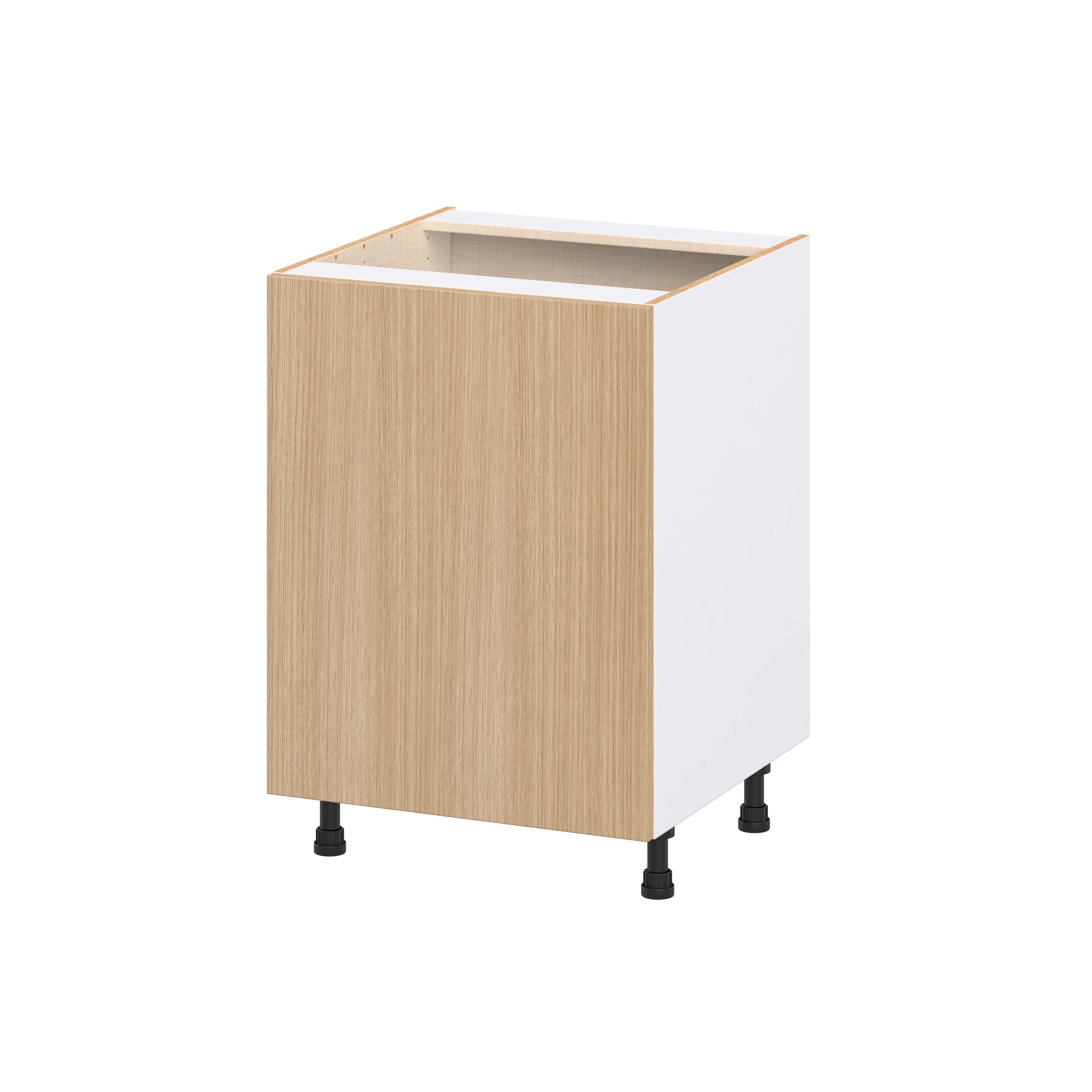 Hugo&Borg Winston 24-in W x 34.5-in H x 24.5-in D Mojavi Oak Laminate Pull-out Cabinet Base Fully Assembled Cabinet Flat Panel Slab