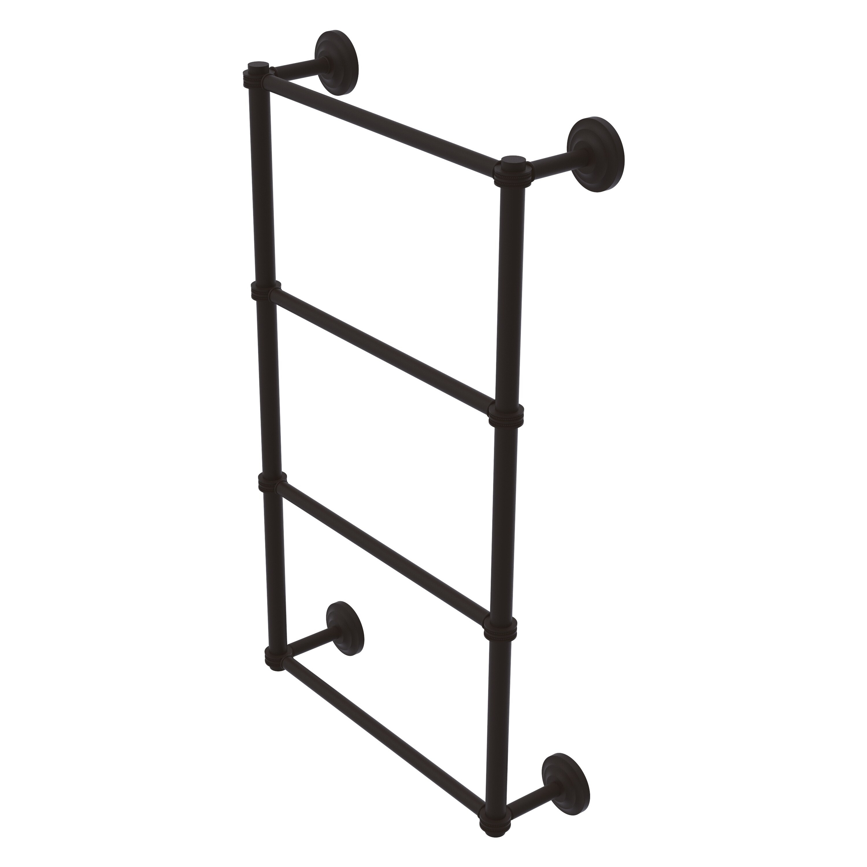 Allied Brass QN-28D-36-ORB Que New 36-in double Oil-rubbed bronze Wall mount 4-tier Towel Bar