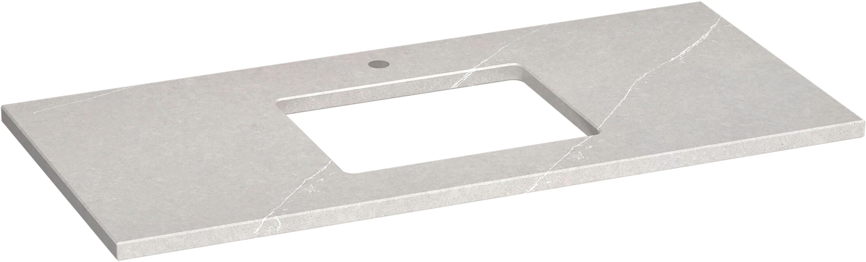 KOHLER 28253-ESR Silestone 49-Inches x 22.44-Inches Eternal Serena Quartz Undermount Single sink 1-Hole Bathroom Vanity Top