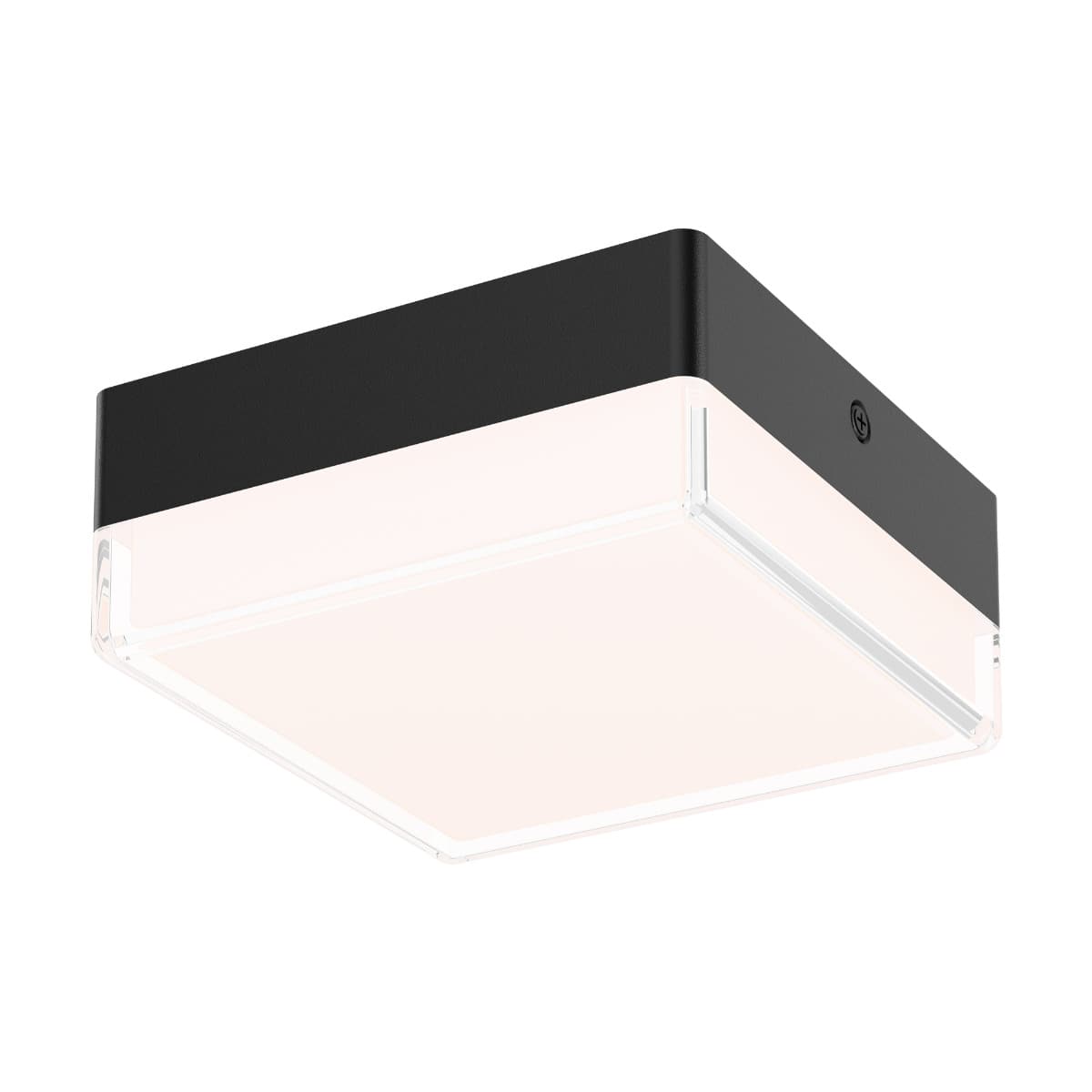 East Grove Home Stout Advantage 5in LED Square Flush Mount 12W 900 Lumens 5-CCT Selectable 2700-3000-3500-4000-5000K in Black
