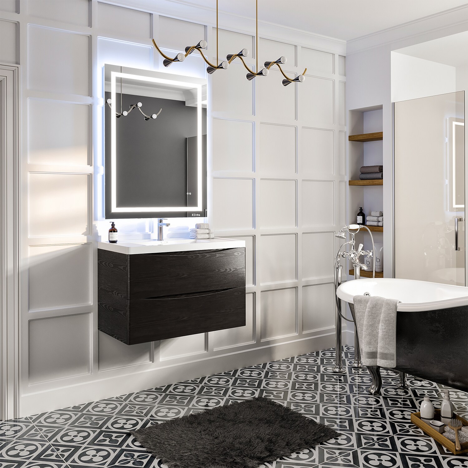 Eviva EVVN900-36CHNT-WMN Bath-Vanity-Combo - View #2