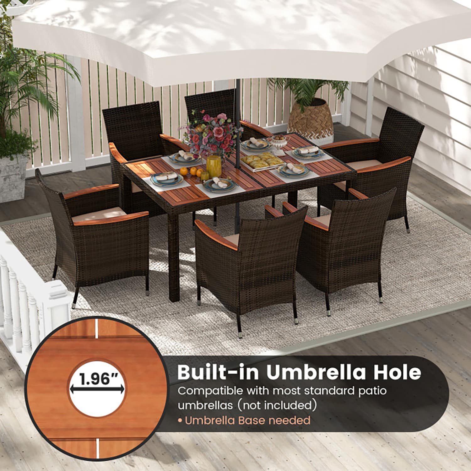 GZMR GZ-TM08AAA Patio-Dining-Sets - View #5
