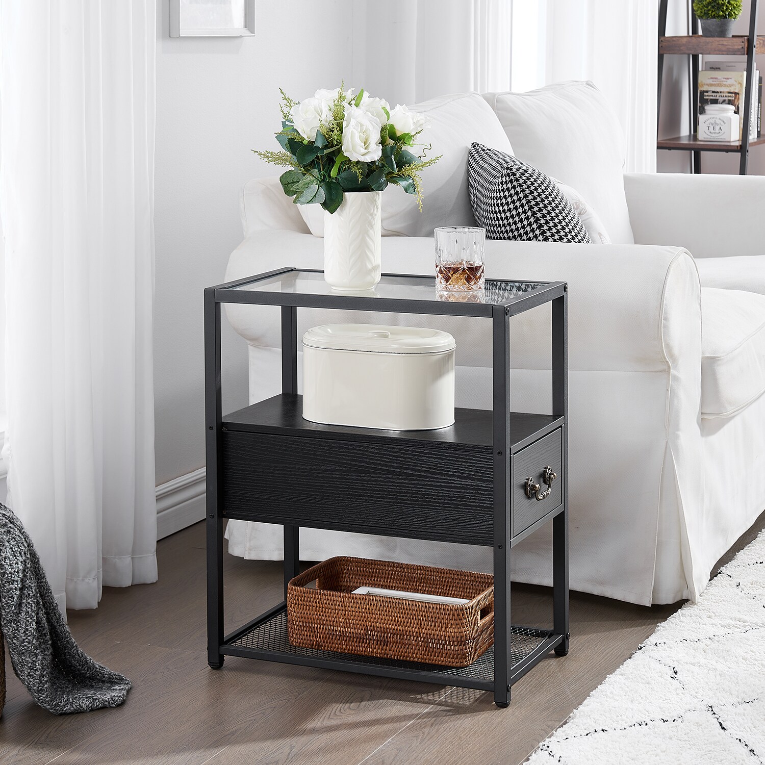 Vecelo LOE-XF-NT01-BLK nightstands - View #6