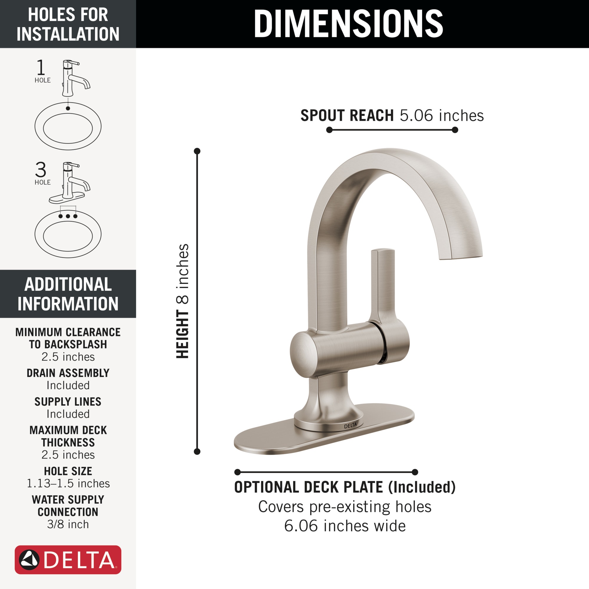 Delta 15855LF-SP Lavatory-Faucets - View #3