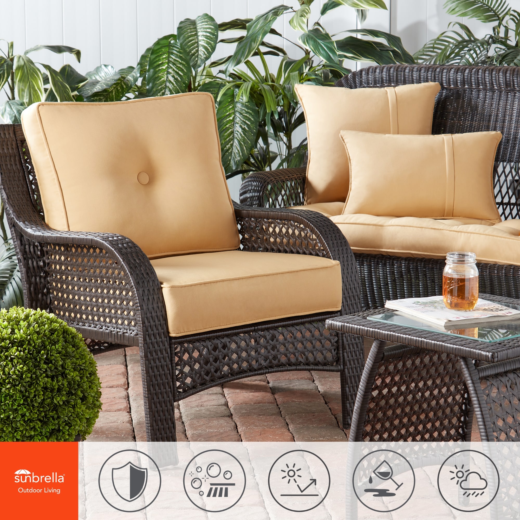 Greendale Home Fashions SP4803S2-WHEAT Outdoor-Accent-Pillows - View #4