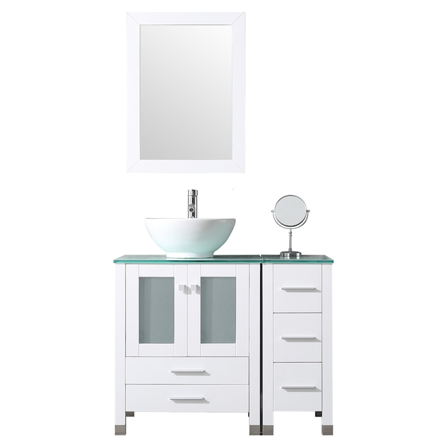 Single Sink Bathroom Vanity, Modern White Bathroom Vanity Set