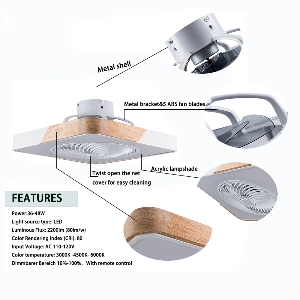 Oukaning HG-HCXLST-3875-US-BT Ceiling-Fans - View #6