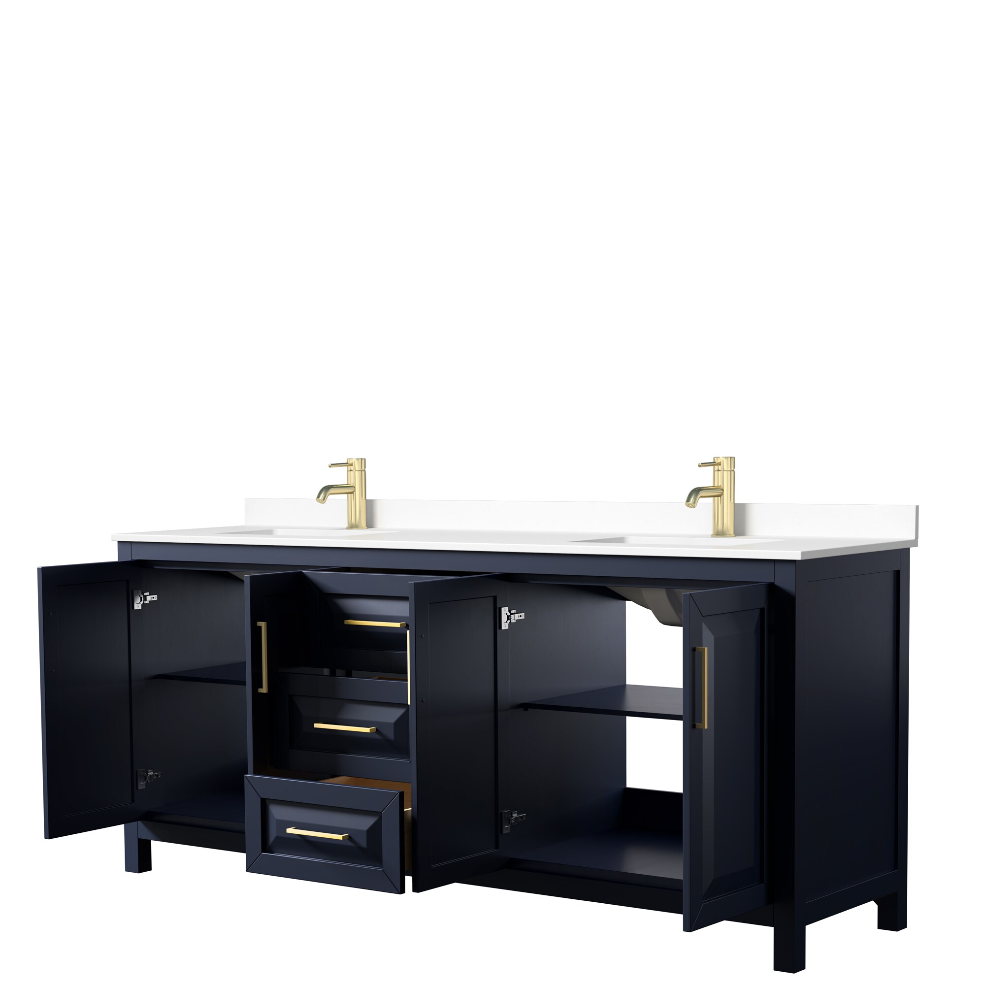 Wyndham Collection WCV252580DBLWCUNSMXX Bath-Vanity-Combo - View #2