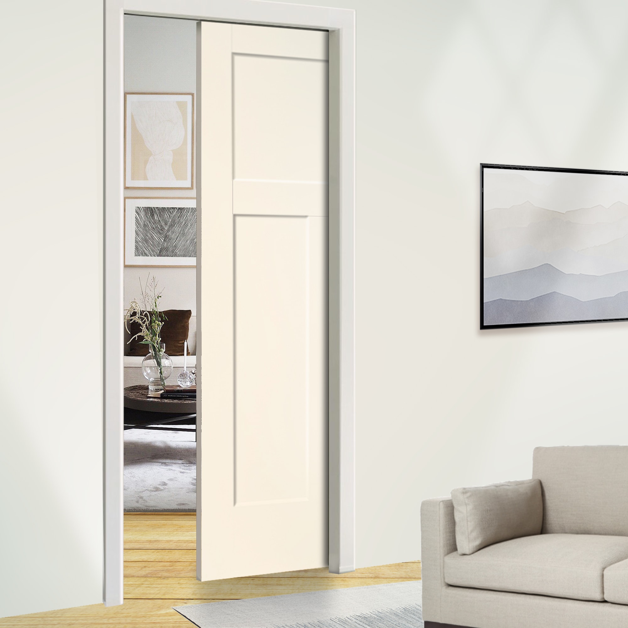 CALHOME PK-2PANEL-RD-30VP Barn-Doors - View #2