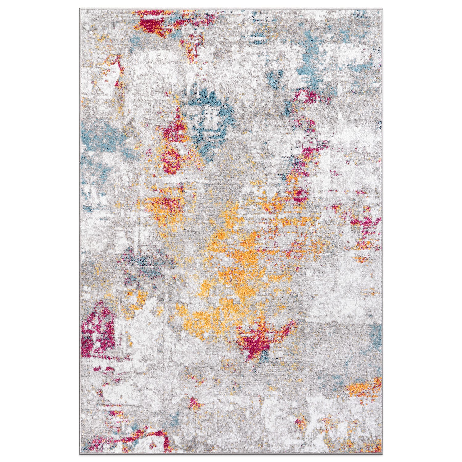 World Rug Gallery 935MULTI5X7 5 x 7 (ft) Loomed Polypropylene Multi Rectangular Indoor Abstract Global Area rug