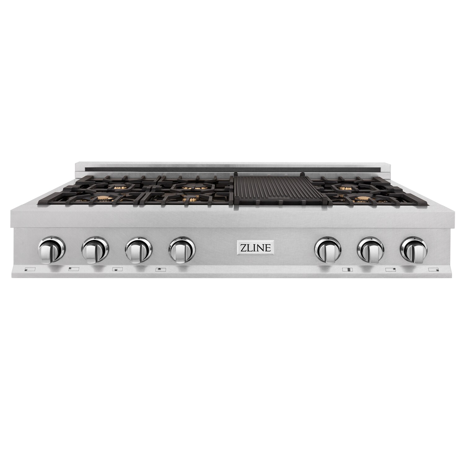 ZLINE KITCHEN & BATH Professional 48-in 7 Burners Stainless Steel Gas  Cooktop in the Gas Cooktops department at