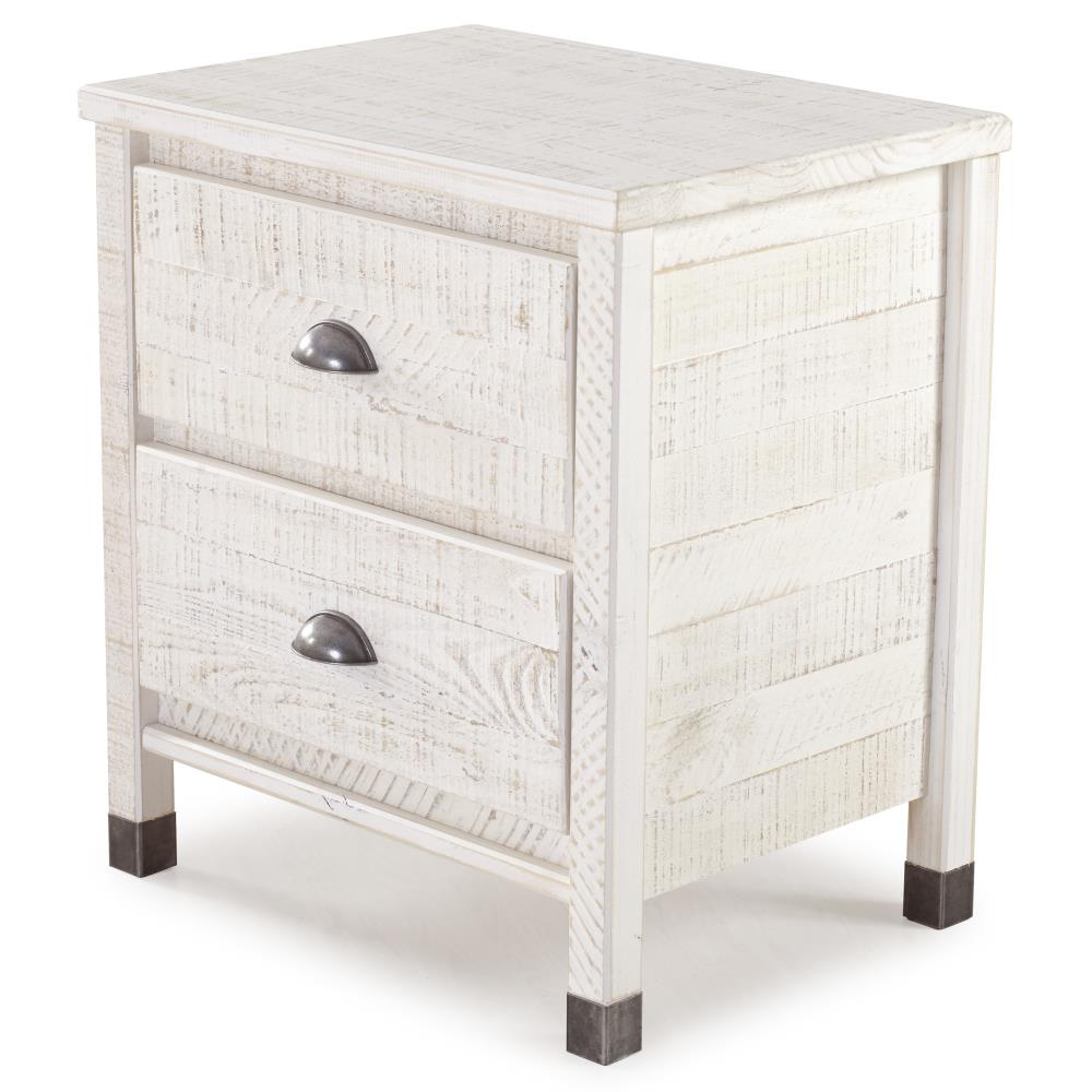 Camaflexi Baja Shabby White Pine Nightstand in the Nightstands ...