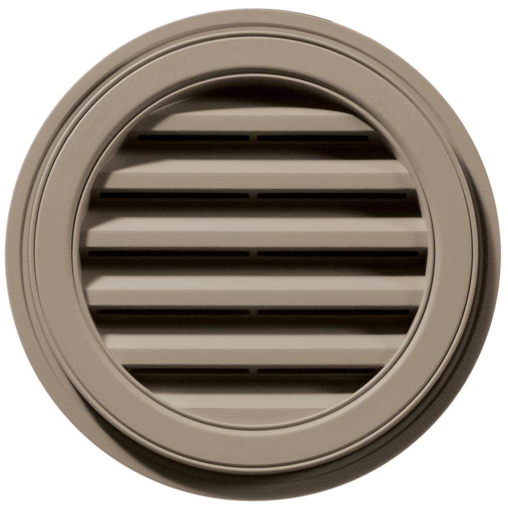 Builders Edge 120031818095 18-in x 18-in Clay Round Vinyl Gable Louver Vent