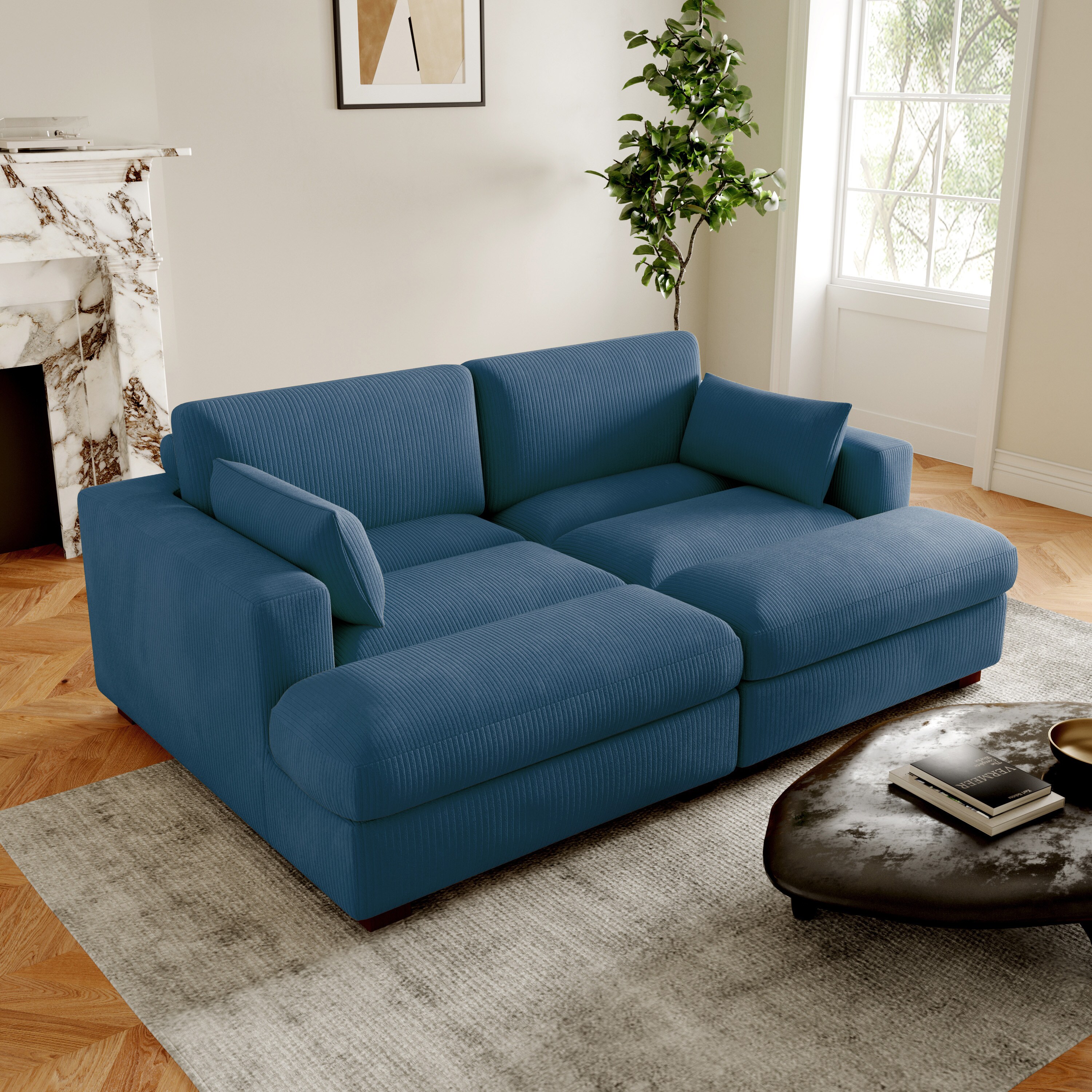 Dreamsidea LS-CS0002-NAVY-LR Sofas-Loveseats - View #3