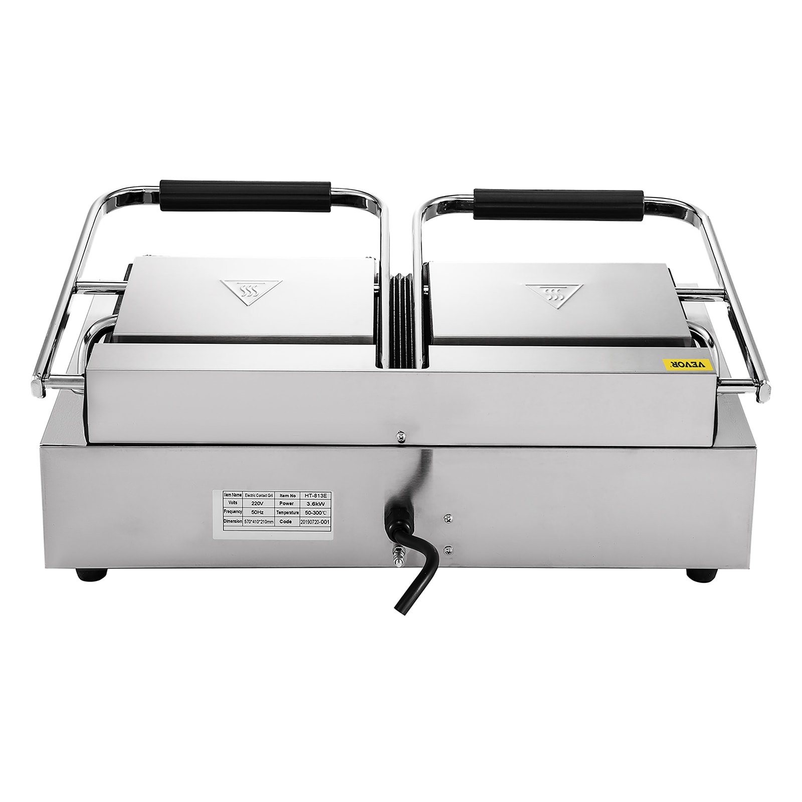 VEVOR 9-in L x 9-in W 1800-Watt Cast Iron Foldable Electric Griddle in the Electric  Griddles department at