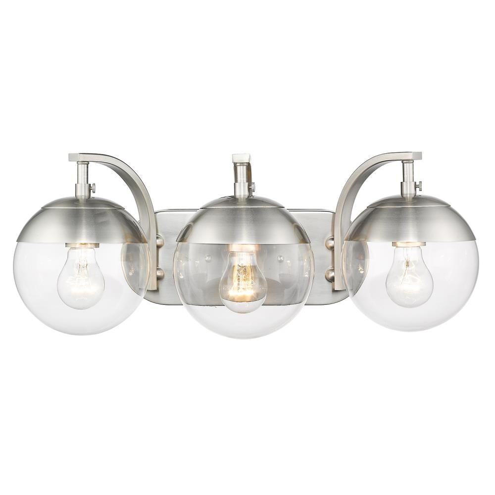 Golden Lighting Dixon 3-Light Chrome Mid-Century Vanity Light