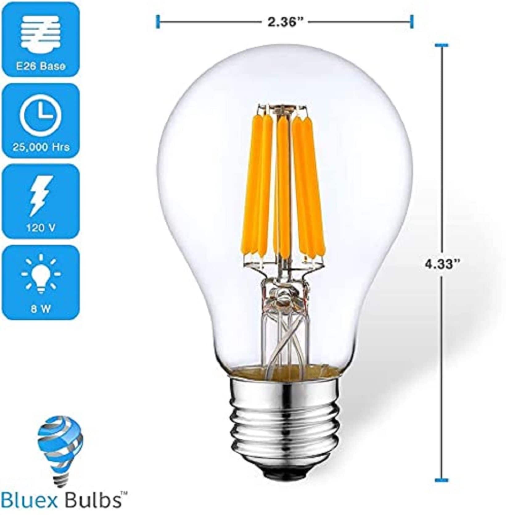 Bluex Bulbs A19-FIL-PURPLE-8W Dec-Led-Light-Bulbs - View #2