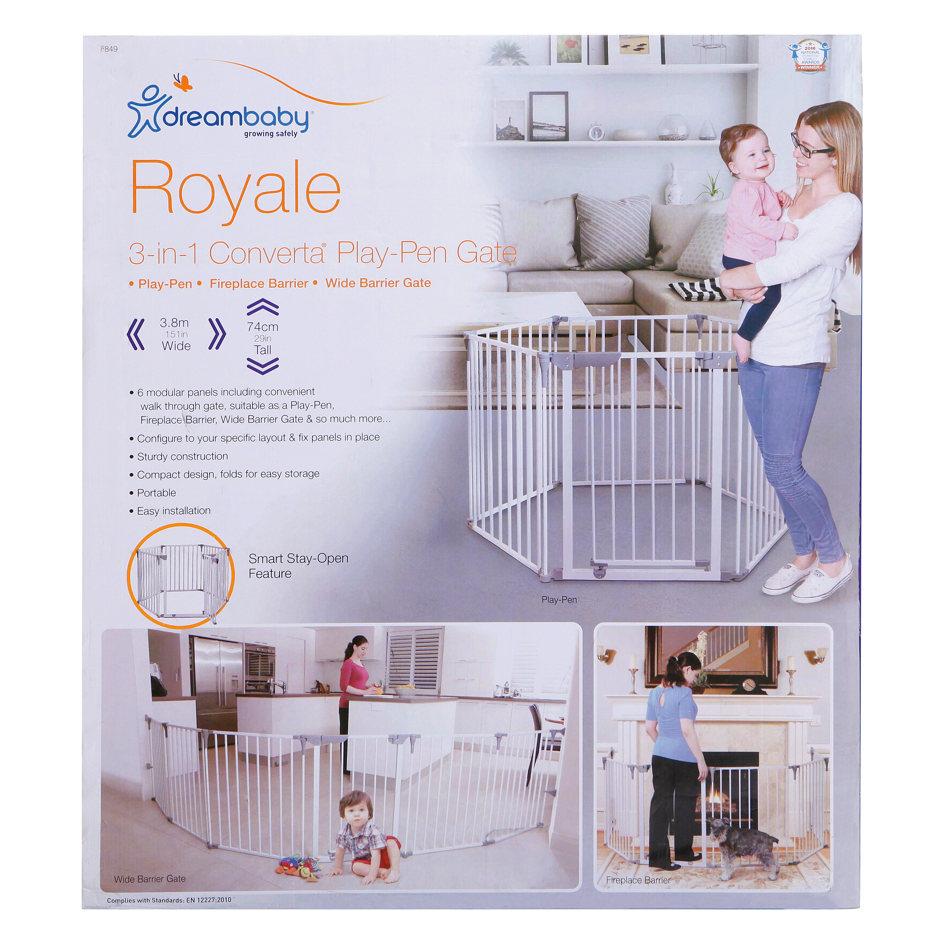 Buy Dreambaby Dreambaby Royale Converta 3-in-1 Playpen, Fireplace