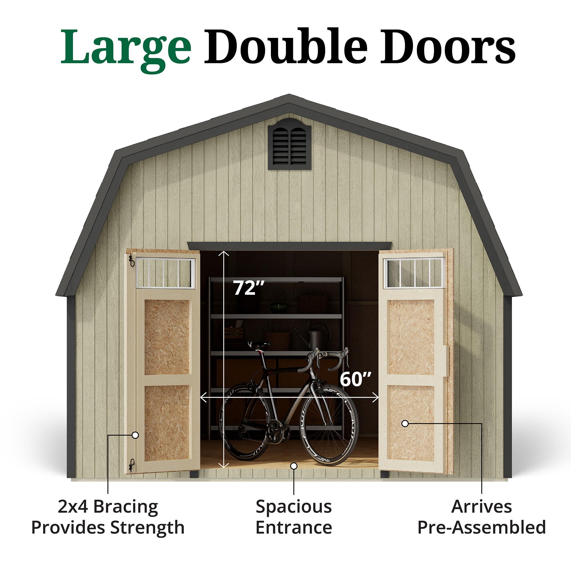 Little Cottage Co 12X16 GCGS-PC Wood-Storage-Buildings - View #4