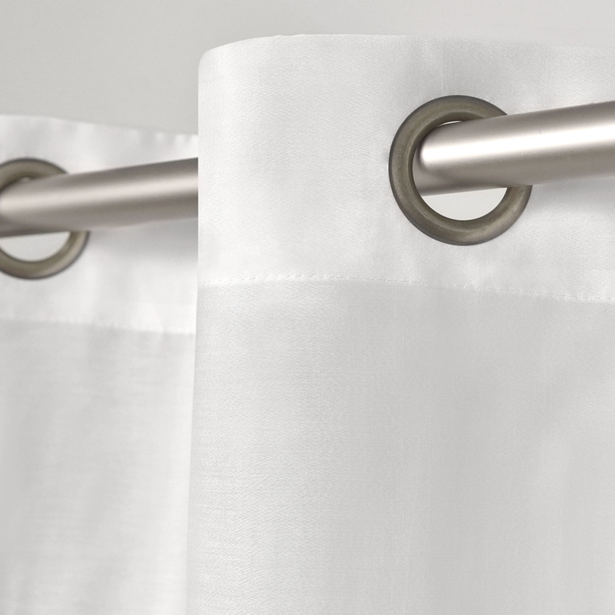 Wilshire White Sheer Burnout Leaf Pattern Curtain Panels