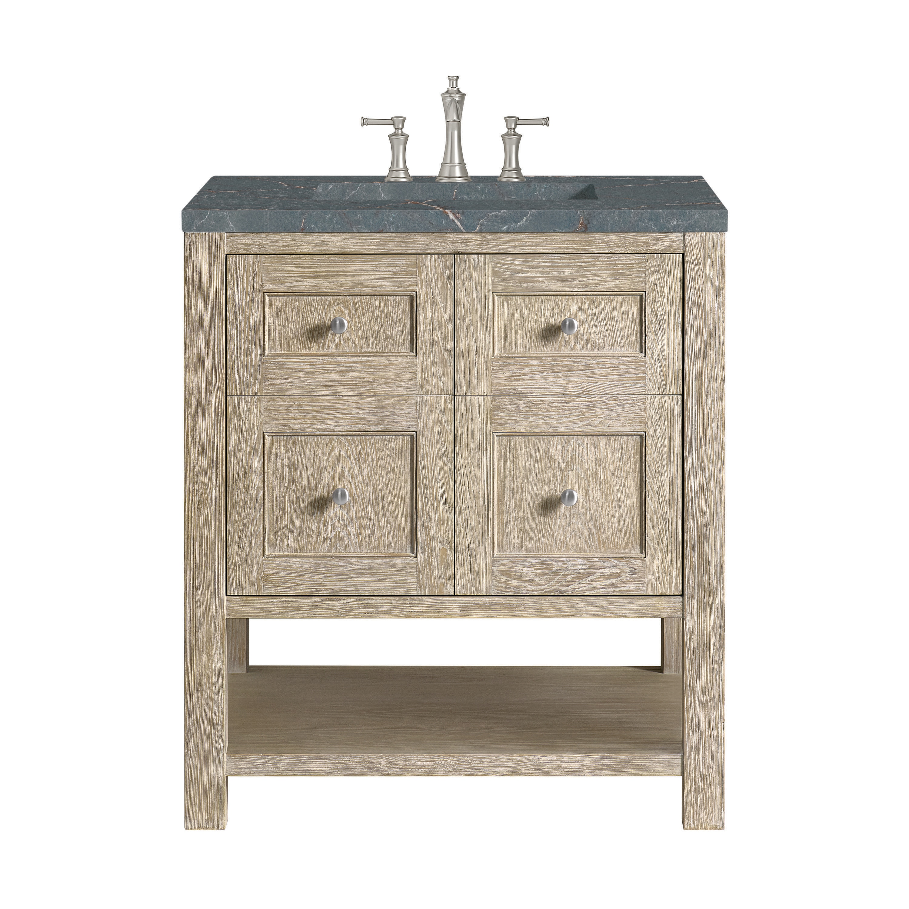 James Martin Vanities Breckenridge 30-in Whitewashed Oak Undermount ...