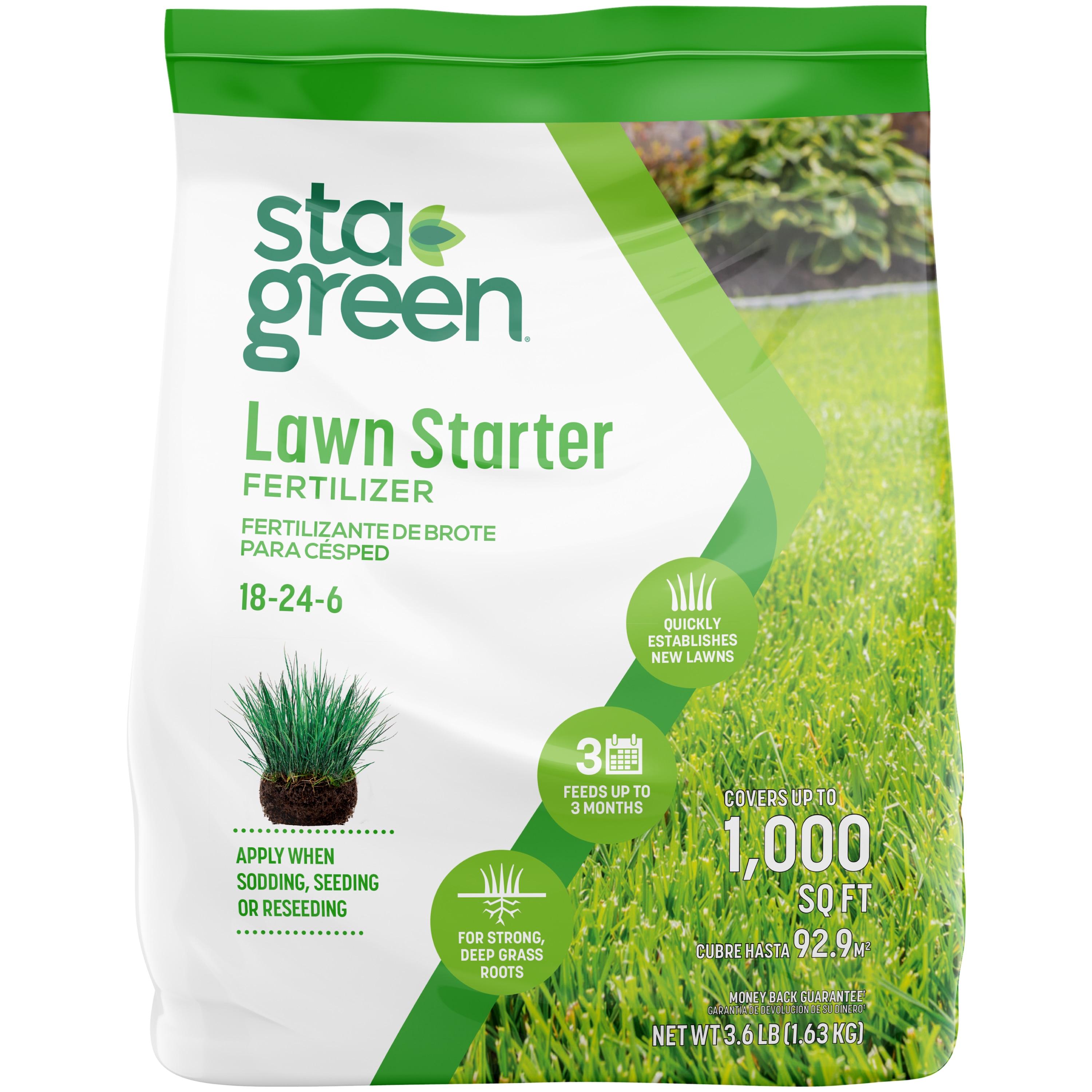 Sta-Green 100551496 3.6-lb 1000-sq ft 18-24-6 Lawn Starter Fertilizer