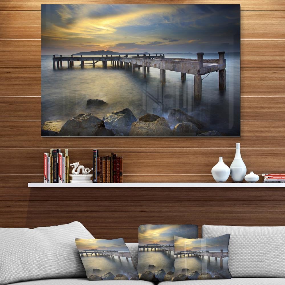 Designart 30-in H x 40-in W Coastal Metal Print in the Wall Art ...