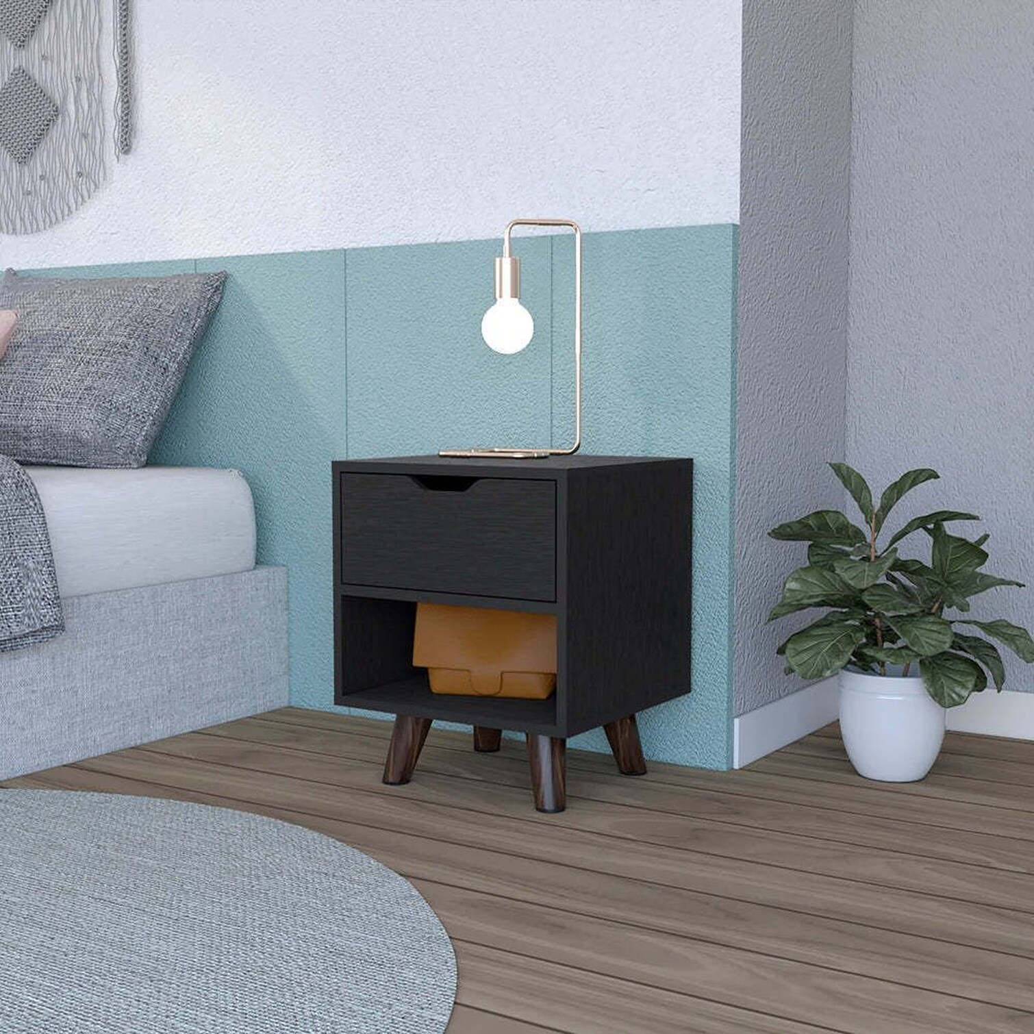 Tammesy Nightstand combining Modern Bedroom Furniture and 19-Inch ...