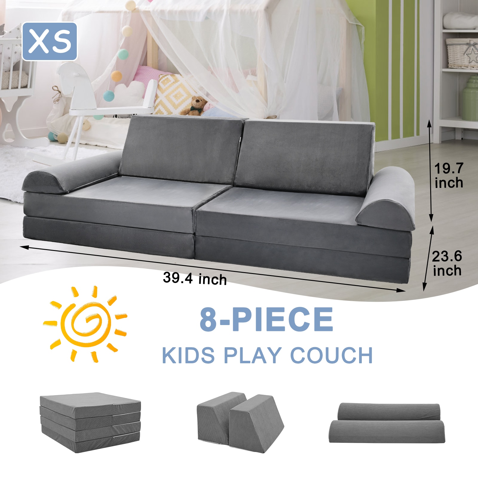 Esazn I1600160-GY-SLYU Sofas-Loveseats - View #2