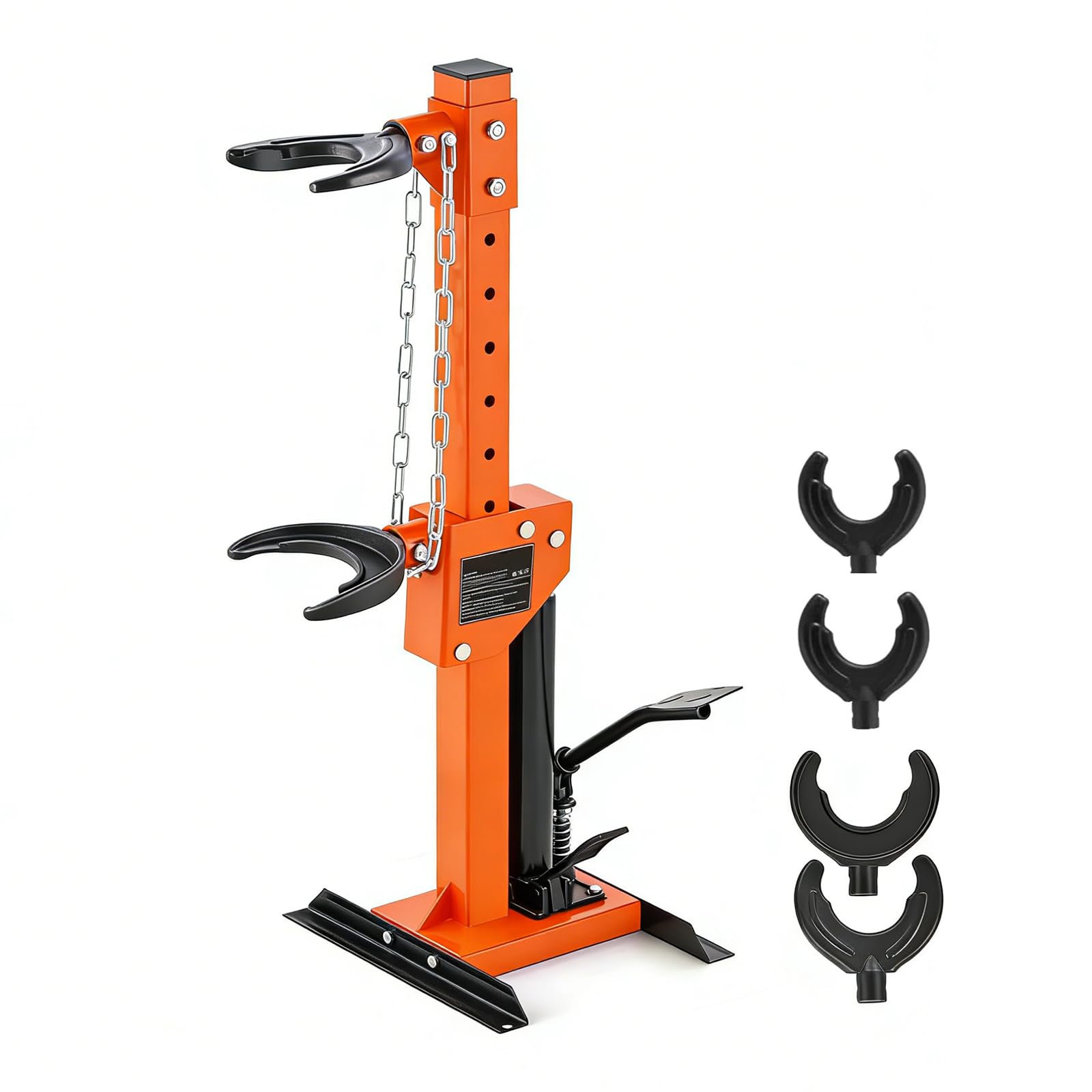 DEXSO Hydraulic Shock Spring Compressor Heavy Duty Foot Operated Coil Spring Tool Universal Fit for Cars SUVs Trucks Professional Auto Repair Orange