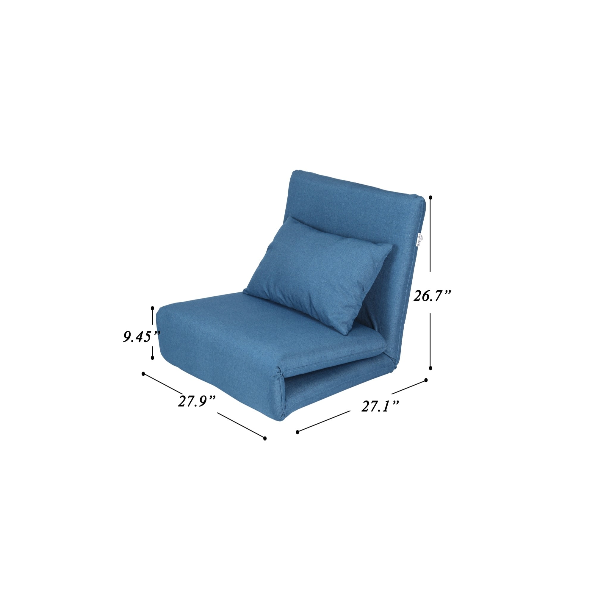 loungie relaxie linen convertible flip chair floor sleeper