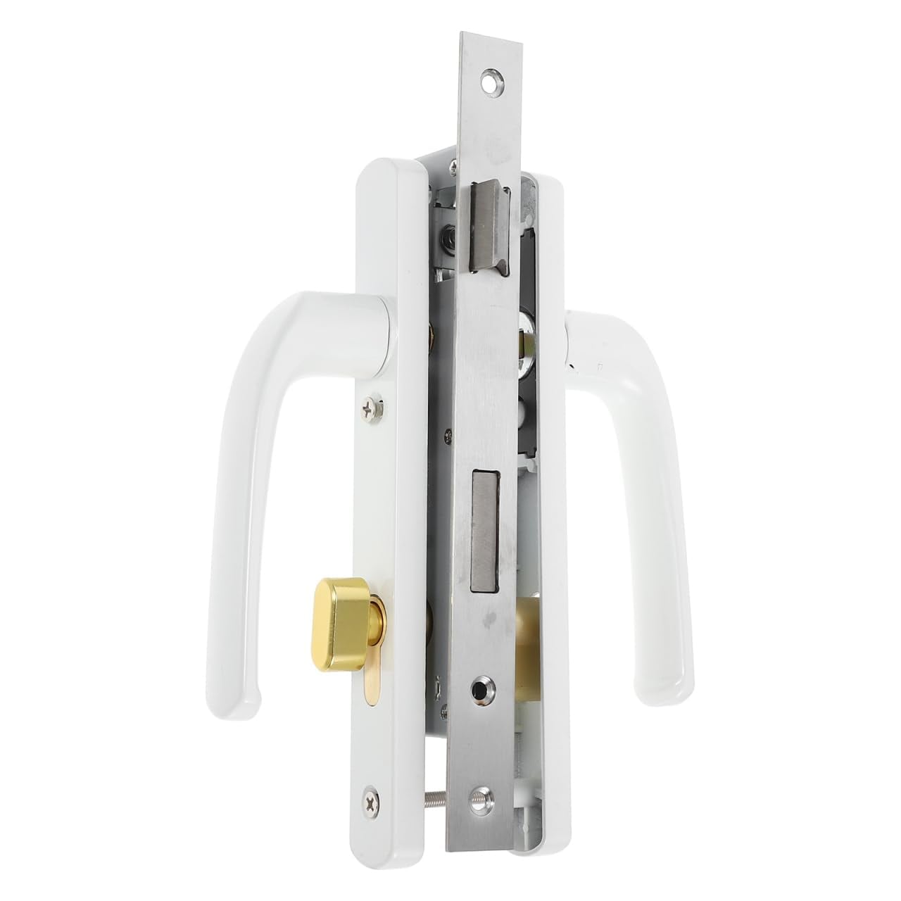 Adrinfly  Aluminum Alloy Entry Door Lever Lock Storm Door Handle for Gates and Exterior Doors Durable and Weather Resistant