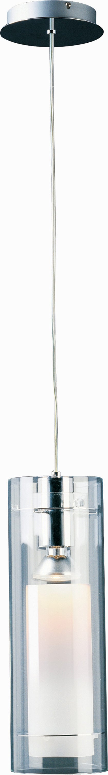 ET2 E22000-10 Frost Polished Chrome Modern/contemporary Clear glass Cylinder Mini Hanging Pendant light