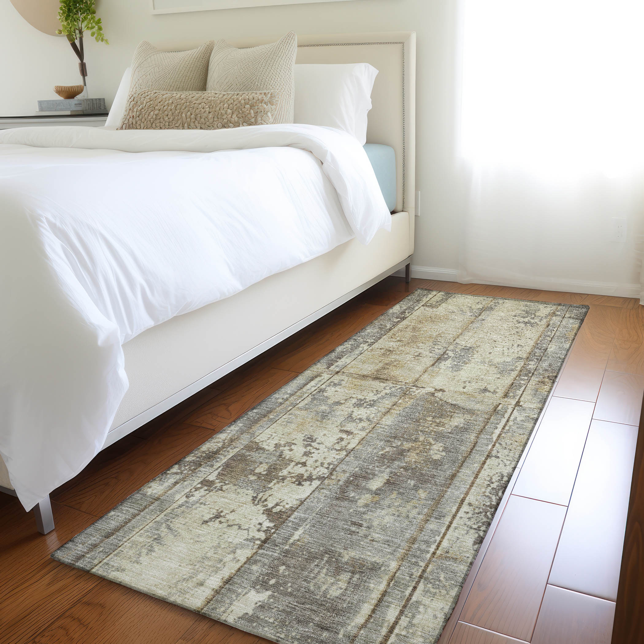 Addison Rugs ACN1715BG2X8 Chantille ACN1715BG 2 x 7 (ft) Loomed Polyester Beige Rectangular Indoor/Outdoor Machine washable Area rug