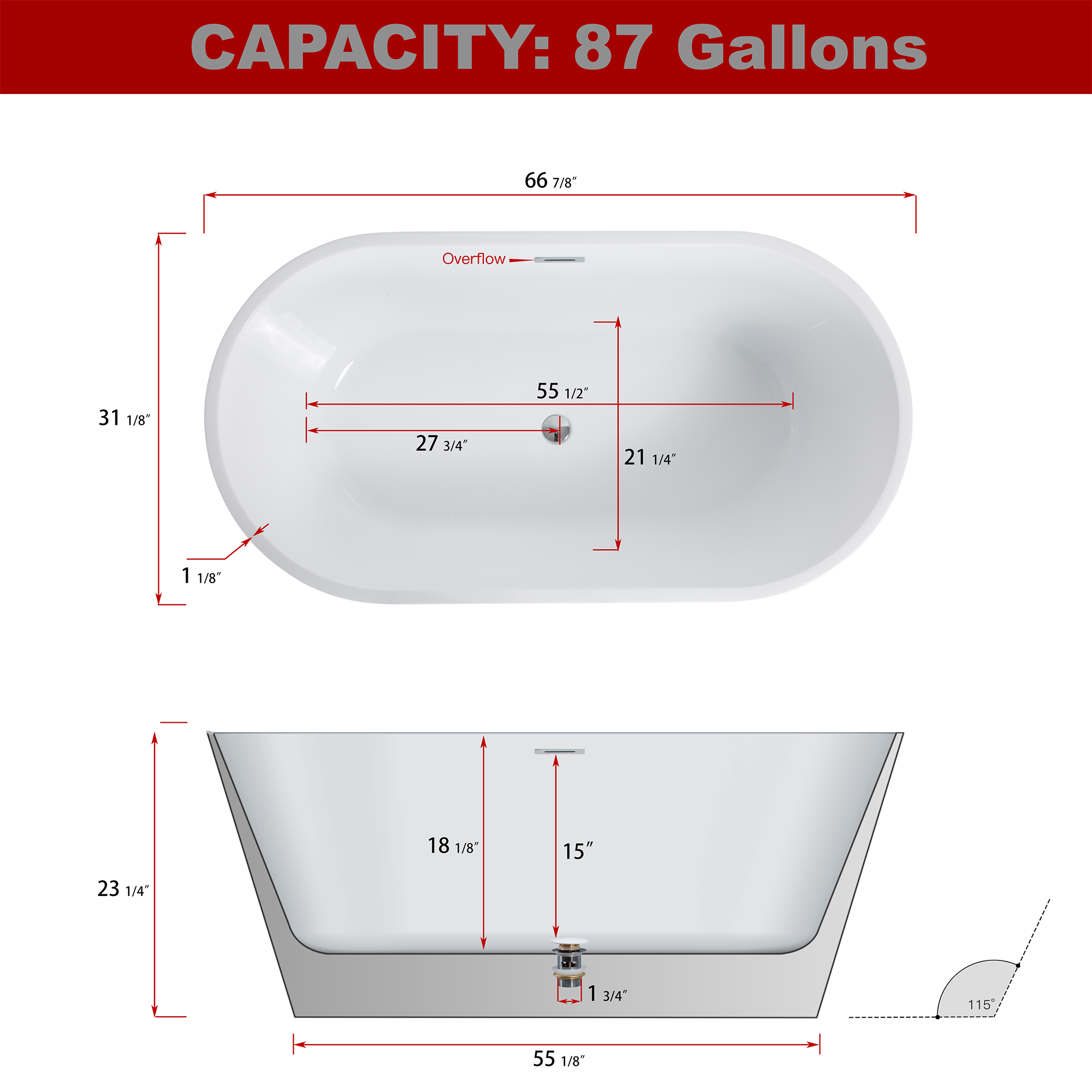 CASAINC CA-TC-7415 bathtubs - View #4