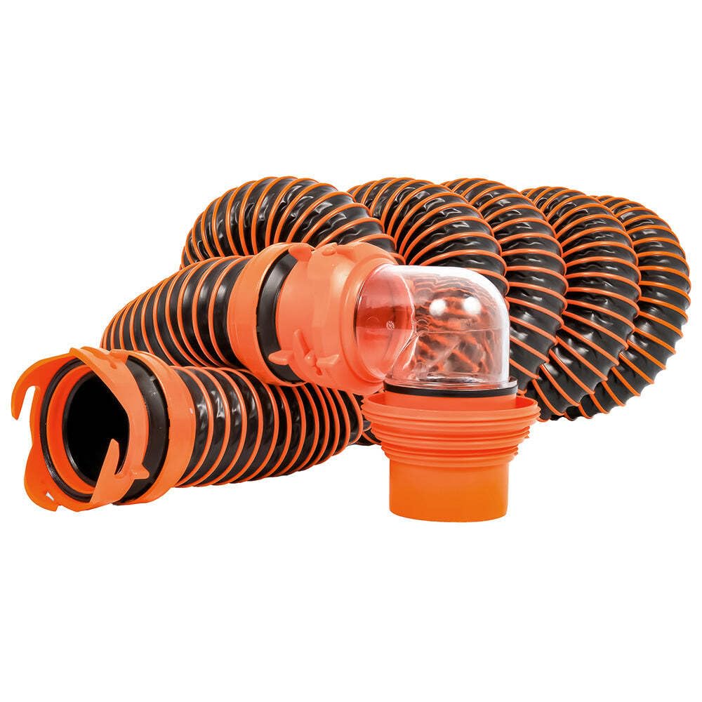 CAMCO  - RhinoEXTREME 15' Sewer Hose Kit w/SwivelFit 4N1 Elbow Caps