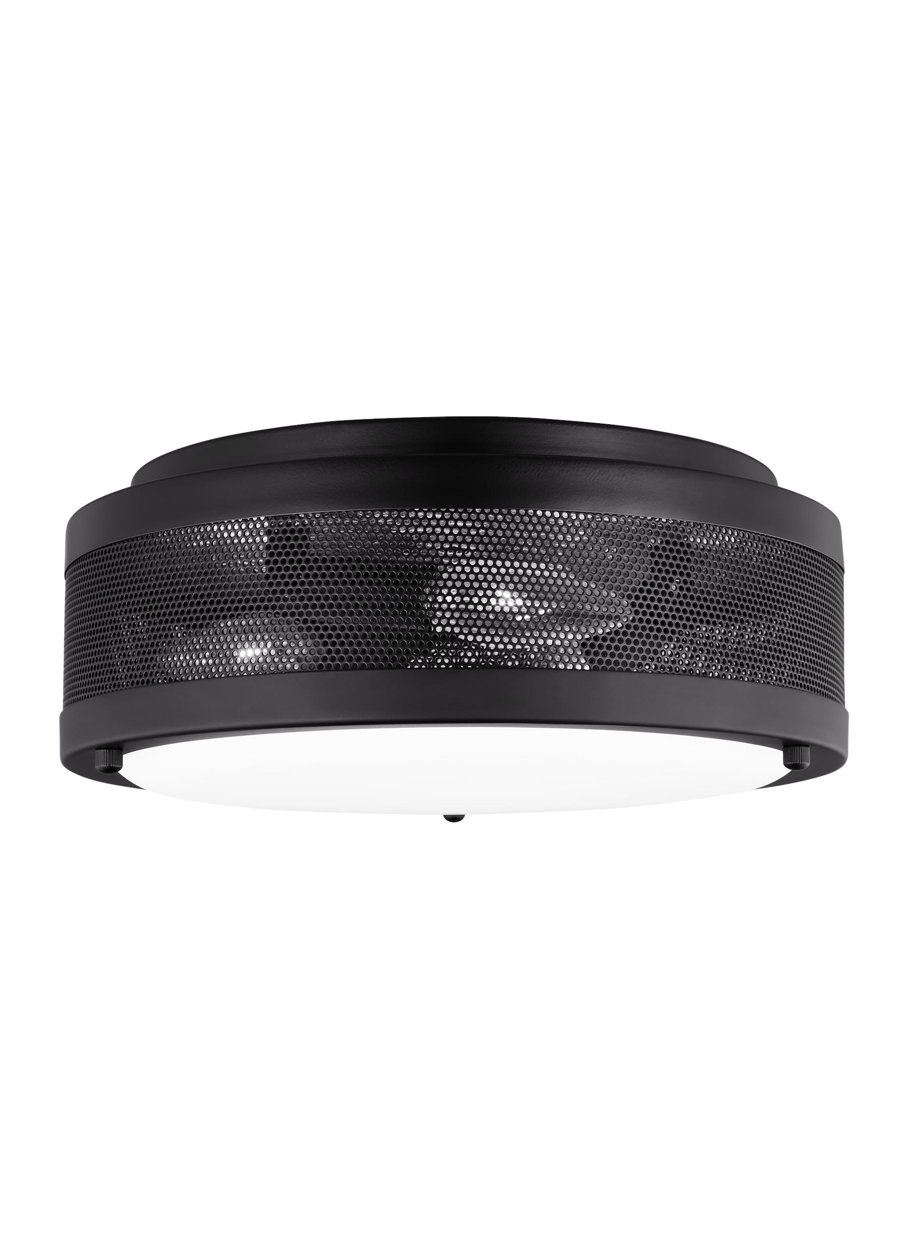 Generation Lighting 7532003-112 Vander 3 -Light 12-in White Flush Mount Light