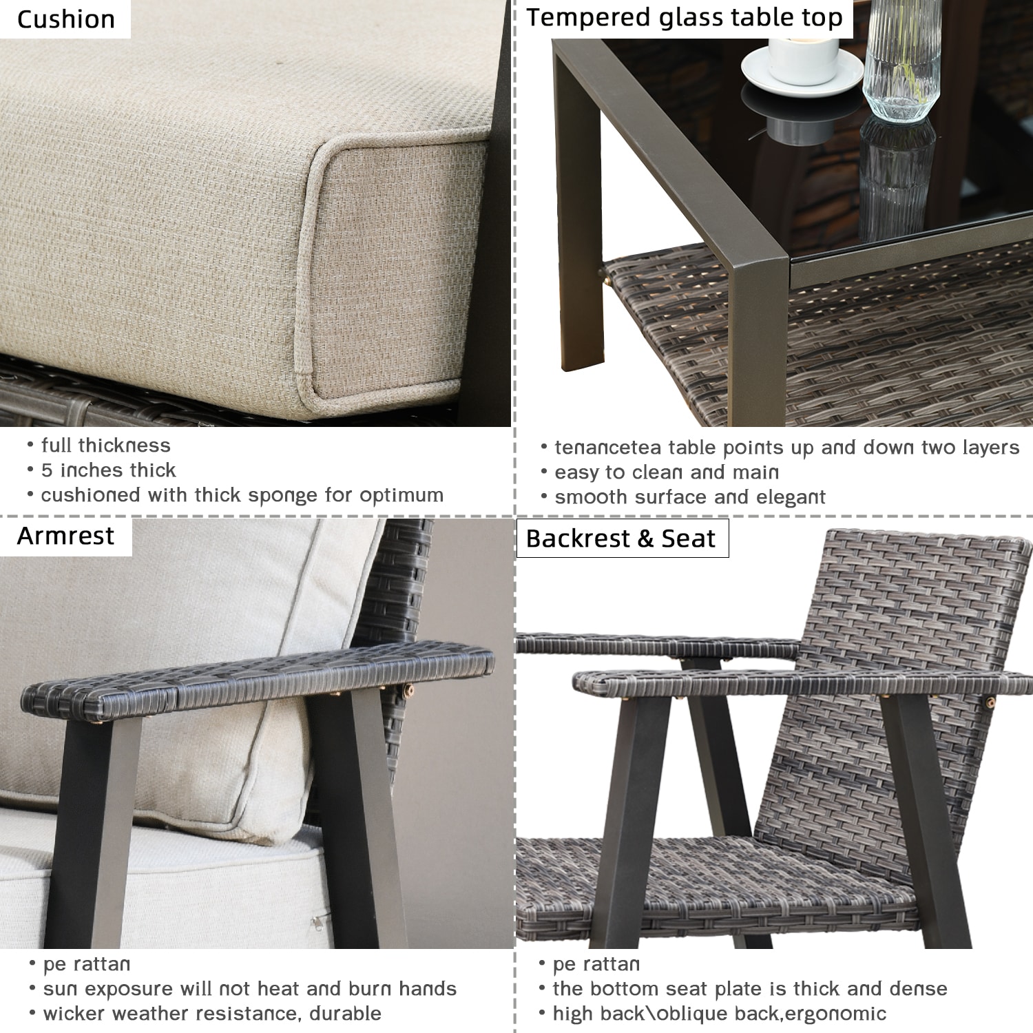 XIZZI XIHW6011 Patio-Conversation-Sets - View #4