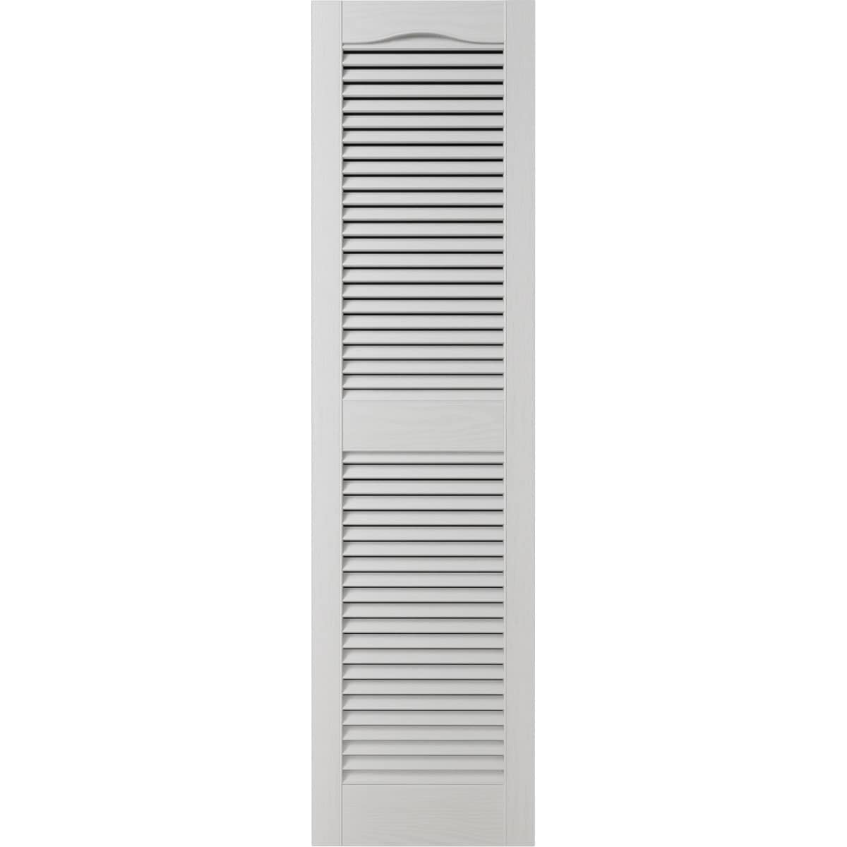 Ekena Millwork LL1C12X05100WH 12-in W x 51-in H White Paintable/Stainable Louvered Exterior Shutters ( 2 -Pack )