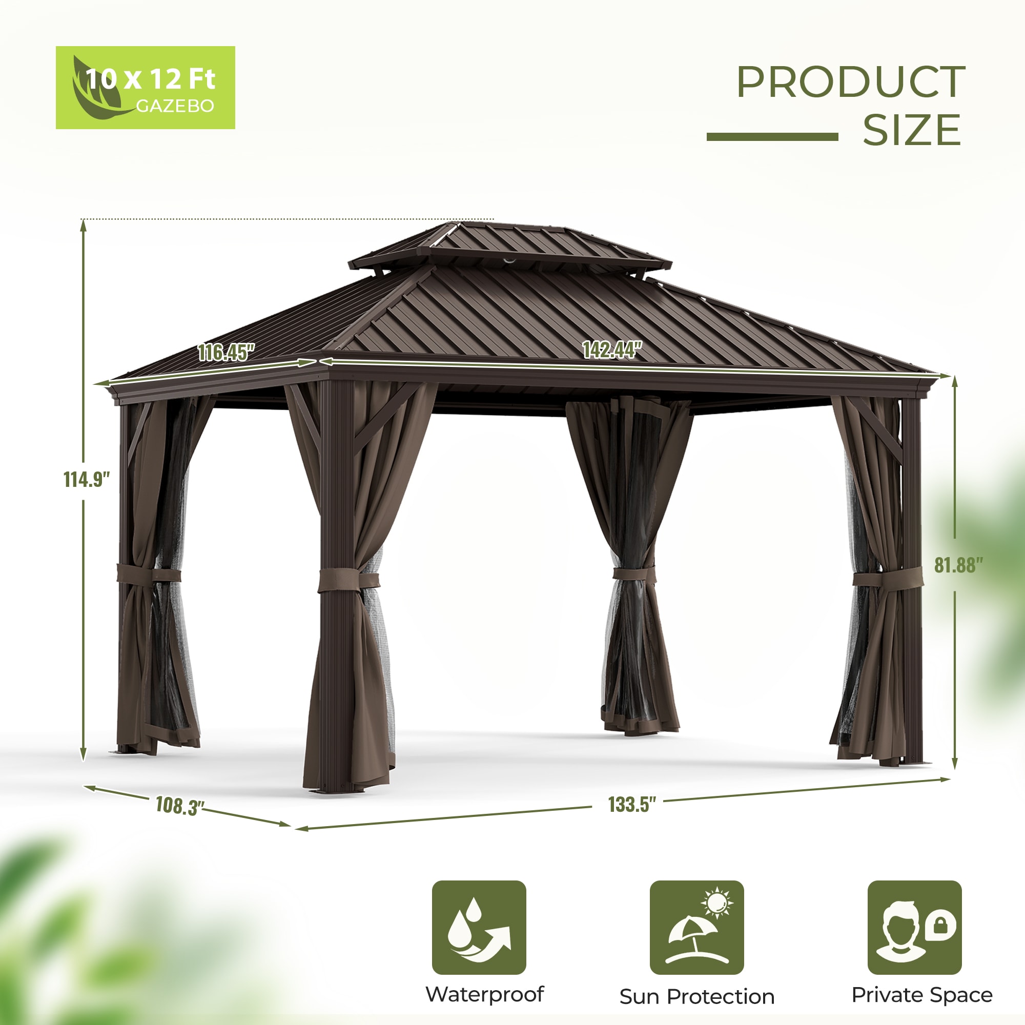  EL-ZPTPS-Z-WL3 Wood-Resin-Gazebos - View #3