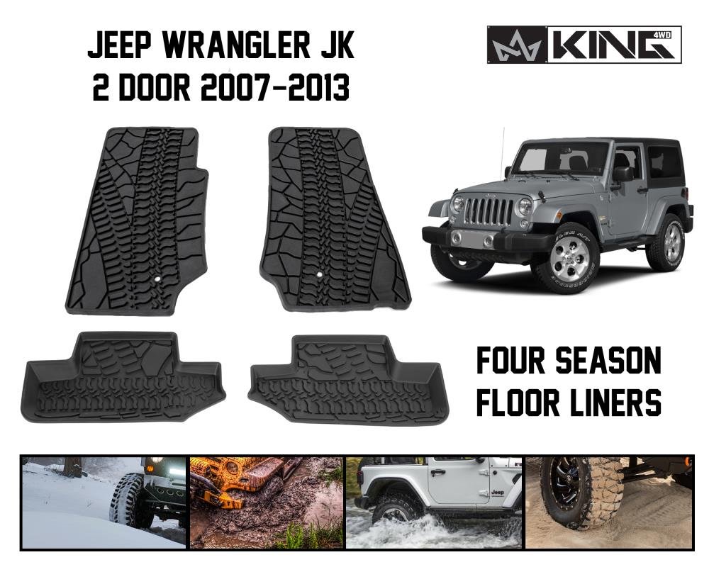 King 4WD King 4WD Premium Four-Season Floor Liners Front and Rear Passenger  Area Jeep Wrangler JK 2 Door 2007-2013 in the Interior Car Accessories  department at 