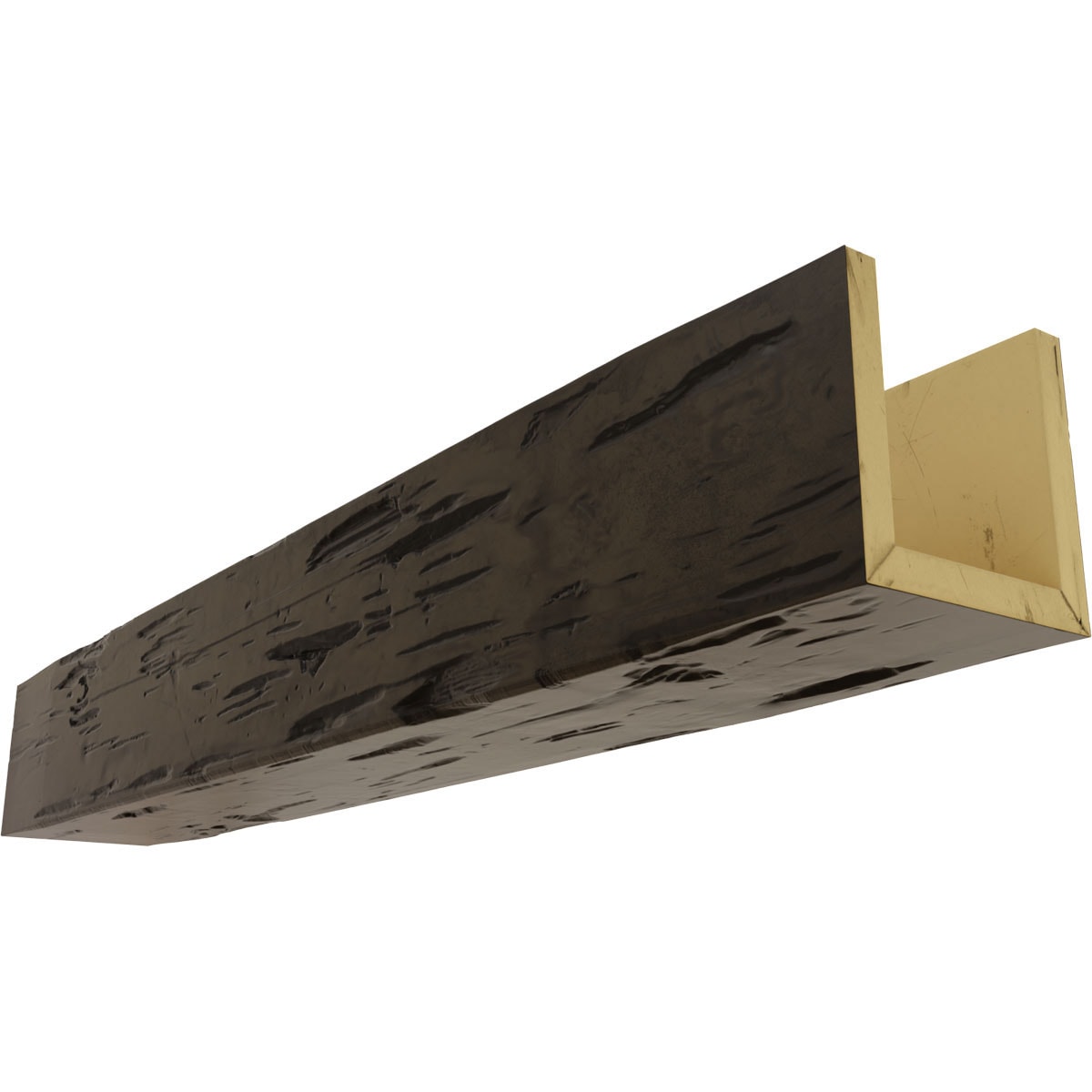 Ekena Millwork BMPC3C0120X060X144ZW Pecky Cypress 6-in x 12-in x 144-in Premium Walnut Finished Polyurethane U-Shaped Decorative Beam