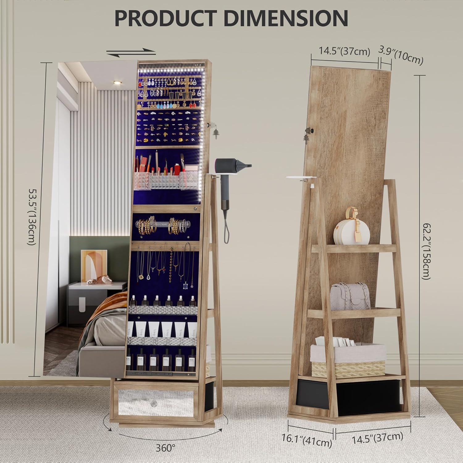 Vlsrka B0CHVS6LXC Jewelry-Armoires - View #4