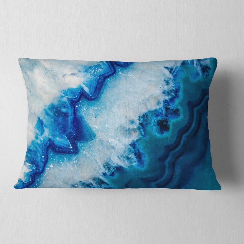 Designart CU8834-12-20 12-in x 20-in Blue Indoor Decorative Pillow