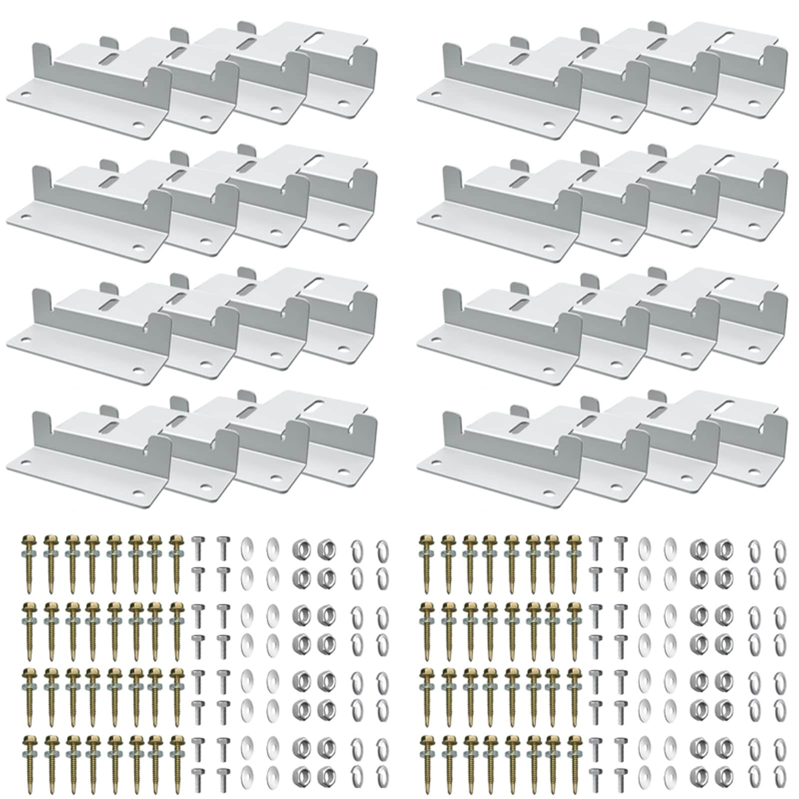 Phyfalip  32 Units Solar Panel Mounting Z Brackets Lightweight Aluminum Corrosion Resistant for RV Roof Boat Wall and Off Grid Roof Installation